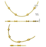 Diamond Station Necklace in 10K/14K gold and platinum with certified lab-grown or natural diamonds