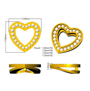 Heart-Shaped Pave Diamond Pendant in 10K/14K gold and platinum with certified lab-grown or natural diamonds