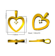 Heart Round Diamond Pendant in 10K/14K gold and platinum with certified lab-grown or natural diamonds