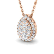 Pear-Shaped Diamond Pendant Necklace with Lab-Grown Diamonds Without Chain in 10K/14K gold and platinum with certified lab-grown or natural diamonds