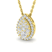 Pear-Shaped Diamond Pendant Necklace with Lab-Grown Diamonds Without Chain in 10K/14K gold and platinum with certified lab-grown or natural diamonds