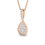 Teardrop Diamond Pendant Necklace 0.2ct Gold (Without Chain ) in 10K/14K gold and platinum with certified lab-grown or natural diamonds