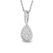 Teardrop Diamond Pendant Necklace 0.2ct Gold (Without Chain ) in 10K/14K gold and platinum with certified lab-grown or natural diamonds