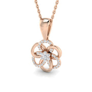Floral Diamond Pendant0.1ct to 0.33ct Gold (Without Chain ) in 10K/14K gold and platinum with certified lab-grown or natural diamonds