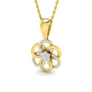 Floral Diamond Pendant0.1ct to 0.33ct Gold (Without Chain ) in 10K/14K gold and platinum with certified lab-grown or natural diamonds
