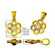 Floral Diamond Pendant0.1ct to 0.33ct Gold (Without Chain ) in 10K/14K gold and platinum with certified lab-grown or natural diamonds