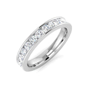 Round Diamond Full Eternity Ring in 10K/14K gold and platinum with certified lab-grown or natural diamonds