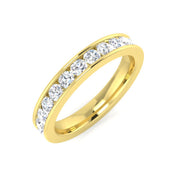 Round Diamond Full Eternity Ring in 10K/14K gold and platinum with certified lab-grown or natural diamonds