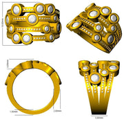 Diamond Bubble Cluster Ring in 10K/14K gold and platinum with certified lab-grown or natural diamonds