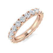 Lab-Grown Diamond Full Eternity Ring Claw Set Wedding Band UK Hallmarked in 10K/14K gold and platinum with certified lab-grown or natural diamonds