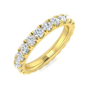 Lab-Grown Diamond Full Eternity Ring Claw Set Wedding Band UK Hallmarked in 10K/14K gold and platinum with certified lab-grown or natural diamonds