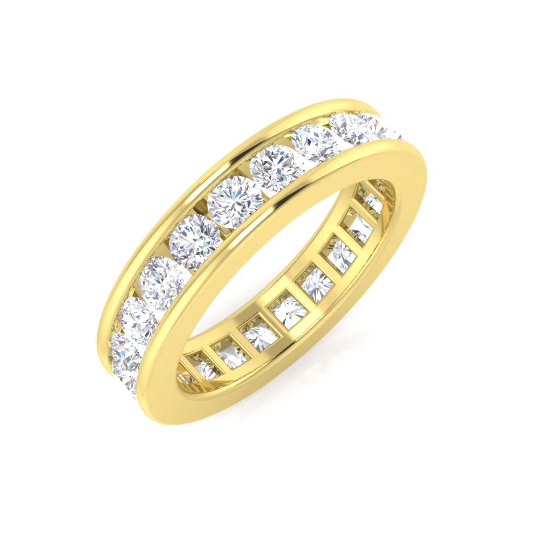 Diamond Full Eternity Ring in 10K/14K gold and platinum with certified lab-grown or natural diamonds
