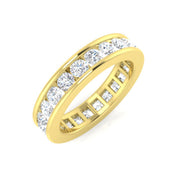 Diamond Full Eternity Ring in 10K/14K gold and platinum with certified lab-grown or natural diamonds