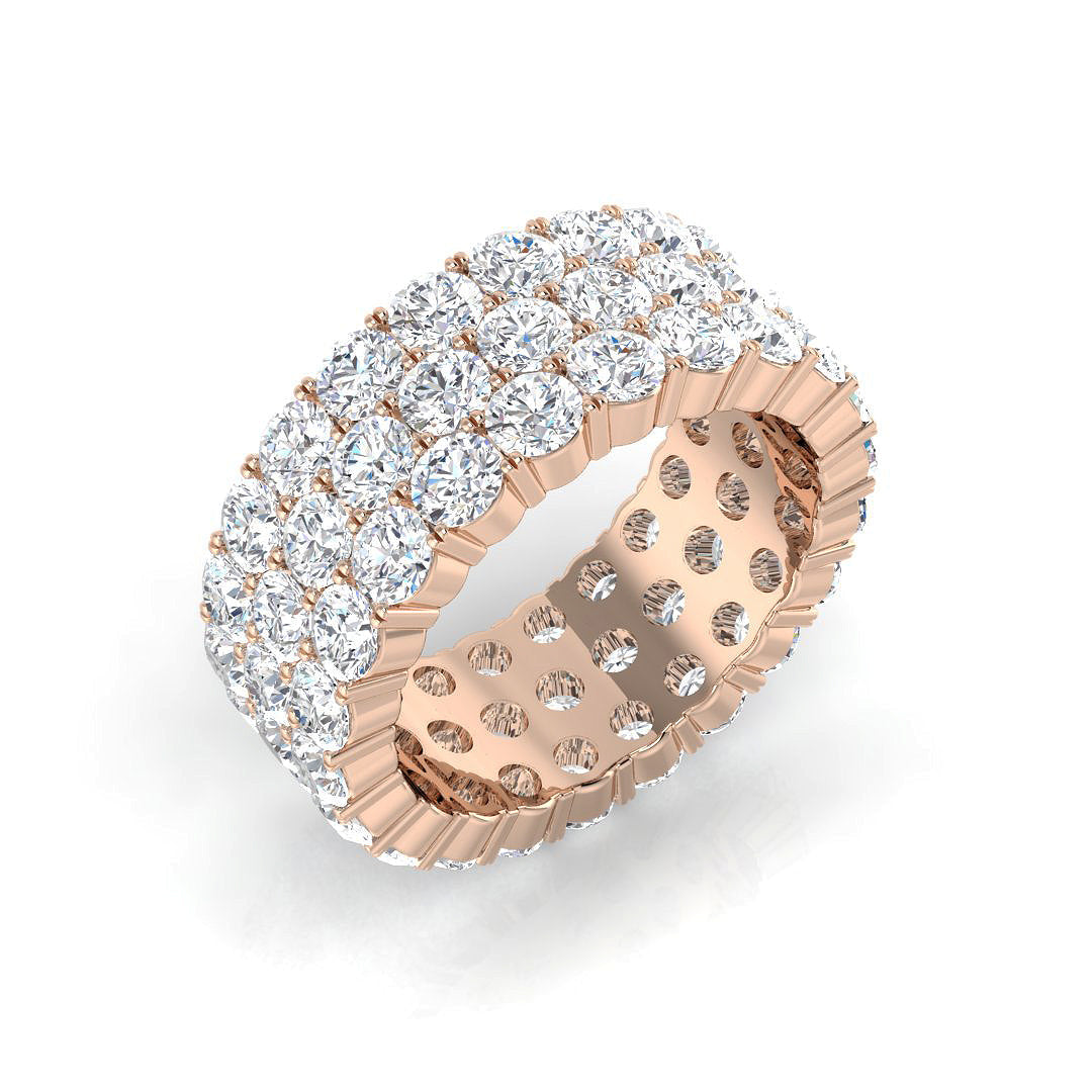 Lab-Grown Diamond Full Eternity Ring in 10K/14K gold and platinum with certified lab-grown or natural diamonds