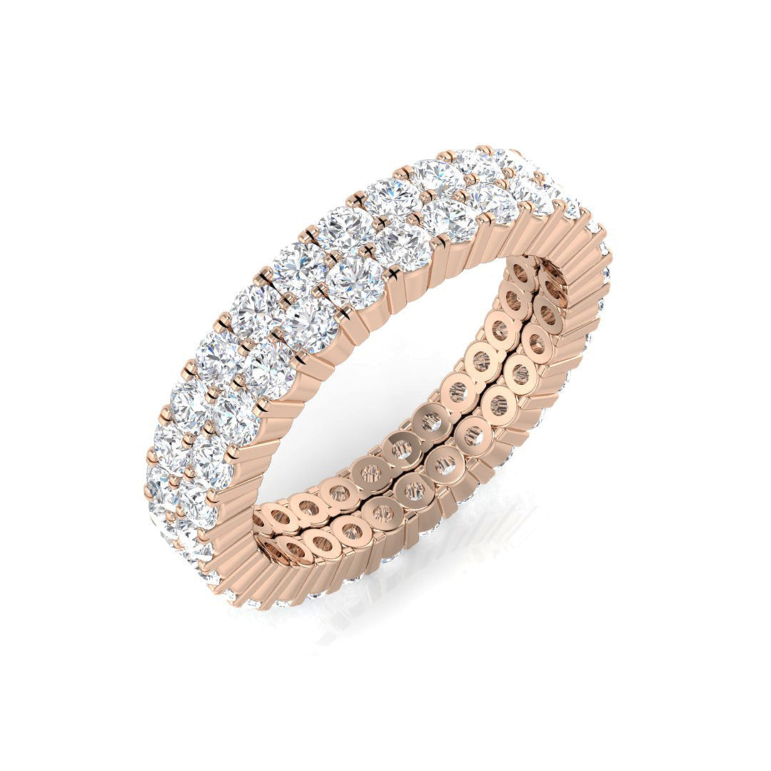 Elegant Lab-Grown & Natural Diamond Full Eternity Ring in 10K/14K gold and platinum with certified lab-grown or natural diamonds