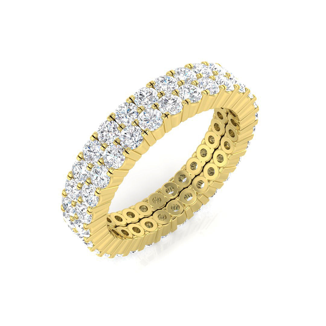 Elegant Lab-Grown & Natural Diamond Full Eternity Ring in 10K/14K gold and platinum with certified lab-grown or natural diamonds