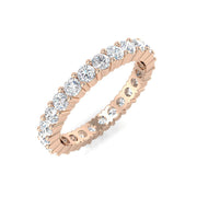 Round Diamond Full Eternity Ring in 10K/14K gold and platinum with certified lab-grown or natural diamonds