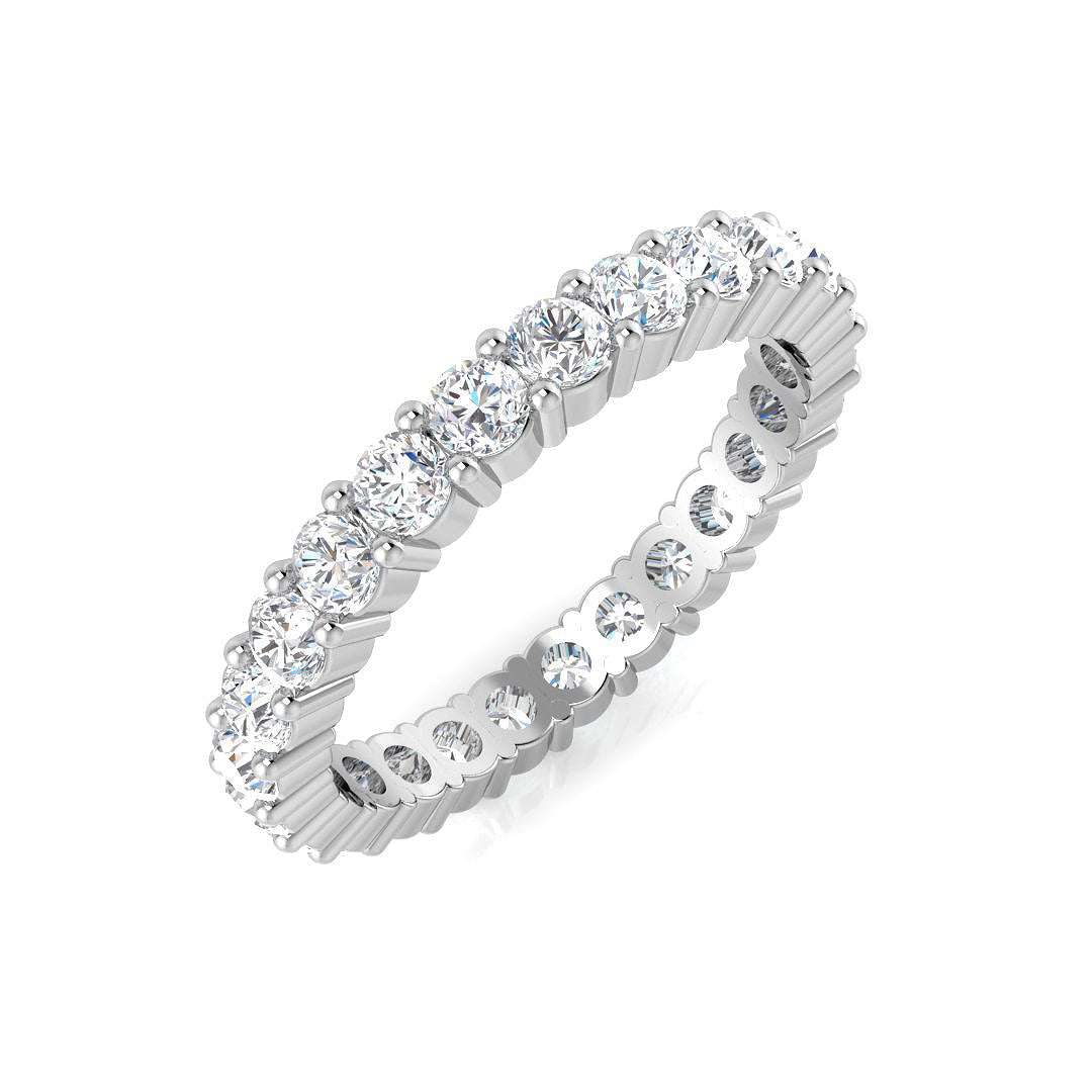 Round Diamond Full Eternity Ring in 10K/14K gold and platinum with certified lab-grown or natural diamonds