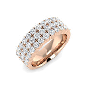 Diamond Half Eternity Ring in 10K/14K gold and platinum with certified lab-grown or natural diamonds