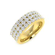Diamond Half Eternity Ring in 10K/14K gold and platinum with certified lab-grown or natural diamonds