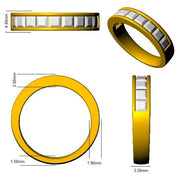 Diamond Princess Half Eternity Ring in 10K/14K gold and platinum with certified lab-grown or natural diamonds