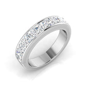 Diamond Princess Half Eternity Ring in 10K/14K gold and platinum with certified lab-grown or natural diamonds