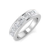 Diamond Half Eternity Ring in 10K/14K gold and platinum with certified lab-grown or natural diamonds