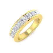 Diamond Half Eternity Ring in 10K/14K gold and platinum with certified lab-grown or natural diamonds