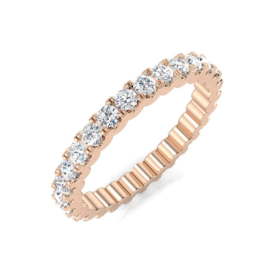 Lab-Grown Diamond Full Eternity Ring in 10K/14K gold and platinum with certified lab-grown or natural diamonds