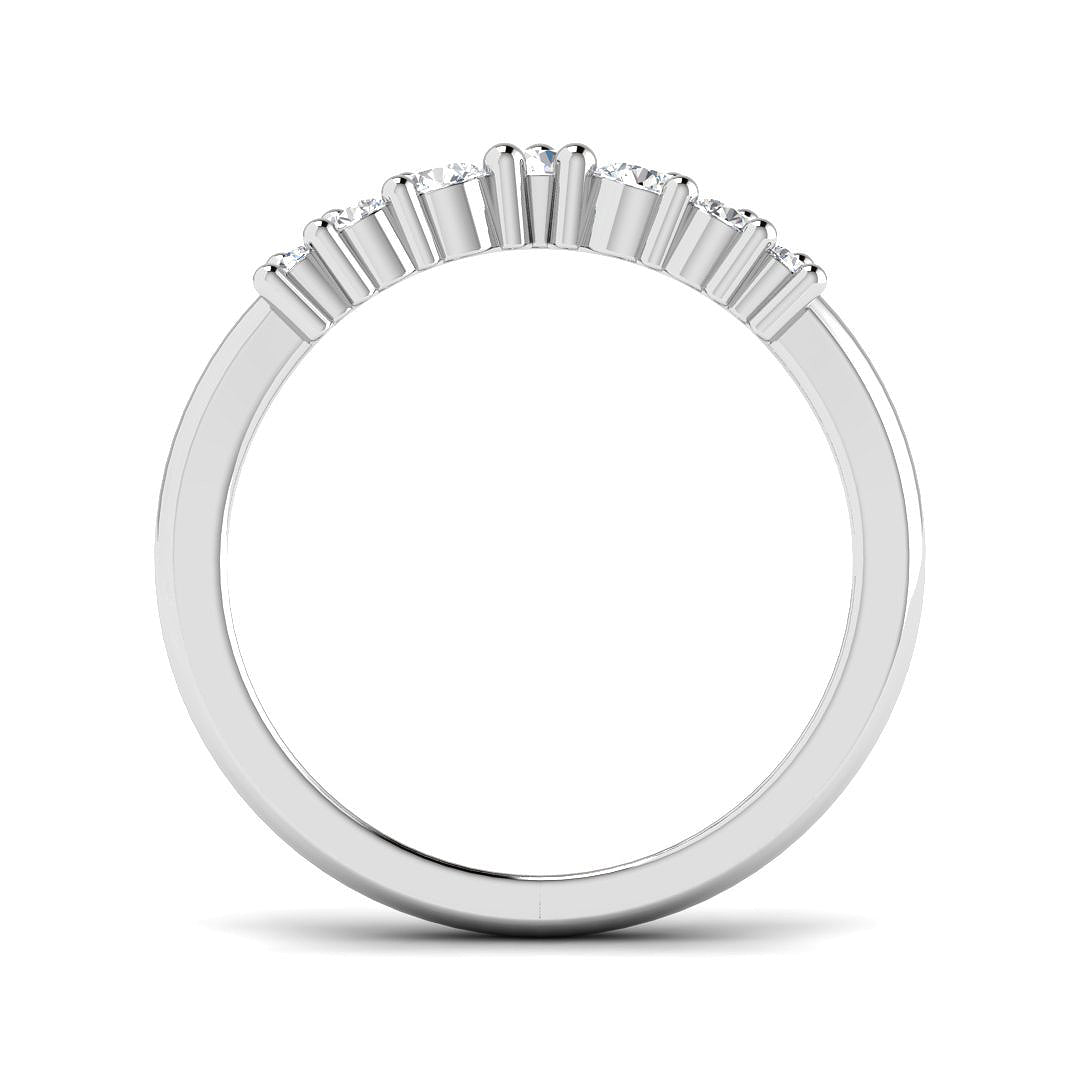 Graduated Centre Diamond Wishbone Ring in 10K/14K gold and platinum with certified lab-grown or natural diamonds