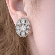 Lab & Natural Diamond Vintage Round Cut Stud Earrings in 10K/14K gold and platinum with certified lab-grown or natural diamonds
