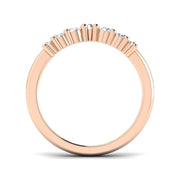 Graduated Centre Diamond Wishbone Ring in 10K/14K gold and platinum with certified lab-grown or natural diamonds