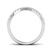 High Set V Shape Diamond Chevron Ring in 10K/14K gold and platinum with certified lab-grown or natural diamonds