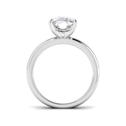 Cushion Cut Diamond Solitaire Engagement Ring in 10K/14K gold and platinum with certified lab-grown or natural diamonds