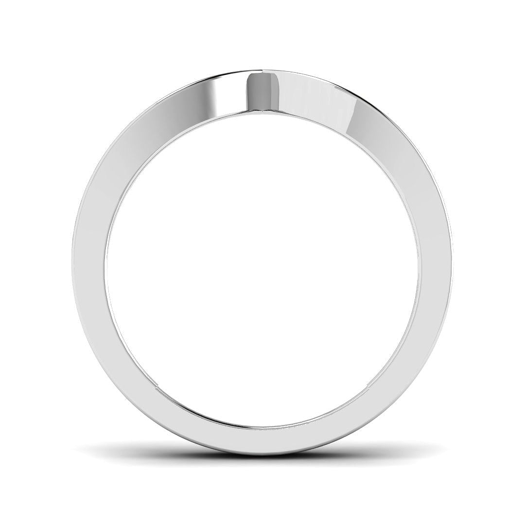 Polished V Shape Diamond Ring in in 10K/14K gold and platinum with certified lab-grown or natural diamonds