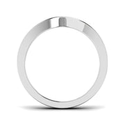 Polished V Shape Diamond Ring in in 10K/14K gold and platinum with certified lab-grown or natural diamonds