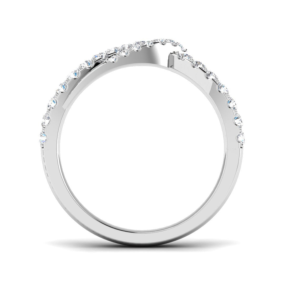 Diamond Wishbone Ring in 10K/14K gold and platinum with certified lab-grown or natural diamonds