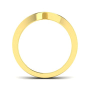 Polished V Shape Diamond Ring in in 10K/14K gold and platinum with certified lab-grown or natural diamonds