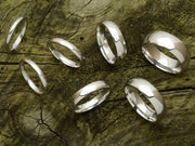 Court Shape Plain Wedding Band for Women in 10K/14K gold and platinum with certified lab-grown or natural diamonds