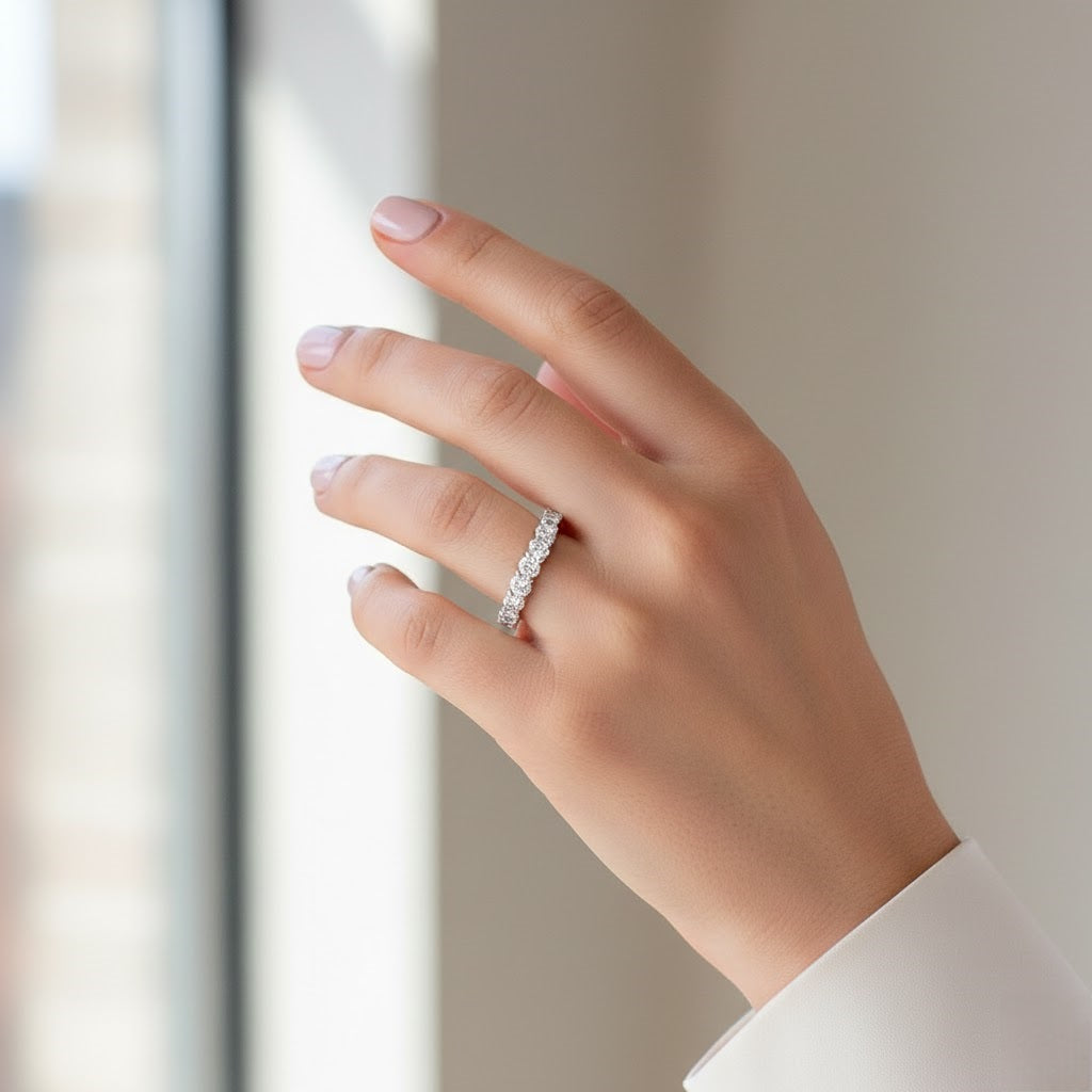 Classic Diamond Wishbone Ring in 10K/14K gold and platinum with certified lab-grown or natural diamonds