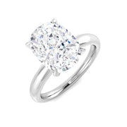 Cushion Cut Diamond Solitaire Engagement Ring in 10K/14K gold and platinum with certified lab-grown or natural diamonds