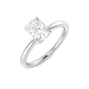 Cushion Cut Diamond Solitaire Engagement Ring in 10K/14K gold and platinum with certified lab-grown or natural diamonds