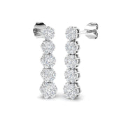 Misty Luxury Gold Diamond Drop & Trilogy Earrings in 10K/14K gold and platinum with certified lab-grown or natural diamonds