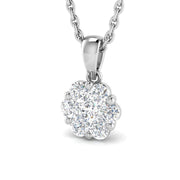 Diamond Flower Pendant 0.25ct Diamond Gold (Without Chain ) in 10K/14K gold and platinum with certified lab-grown or natural diamonds