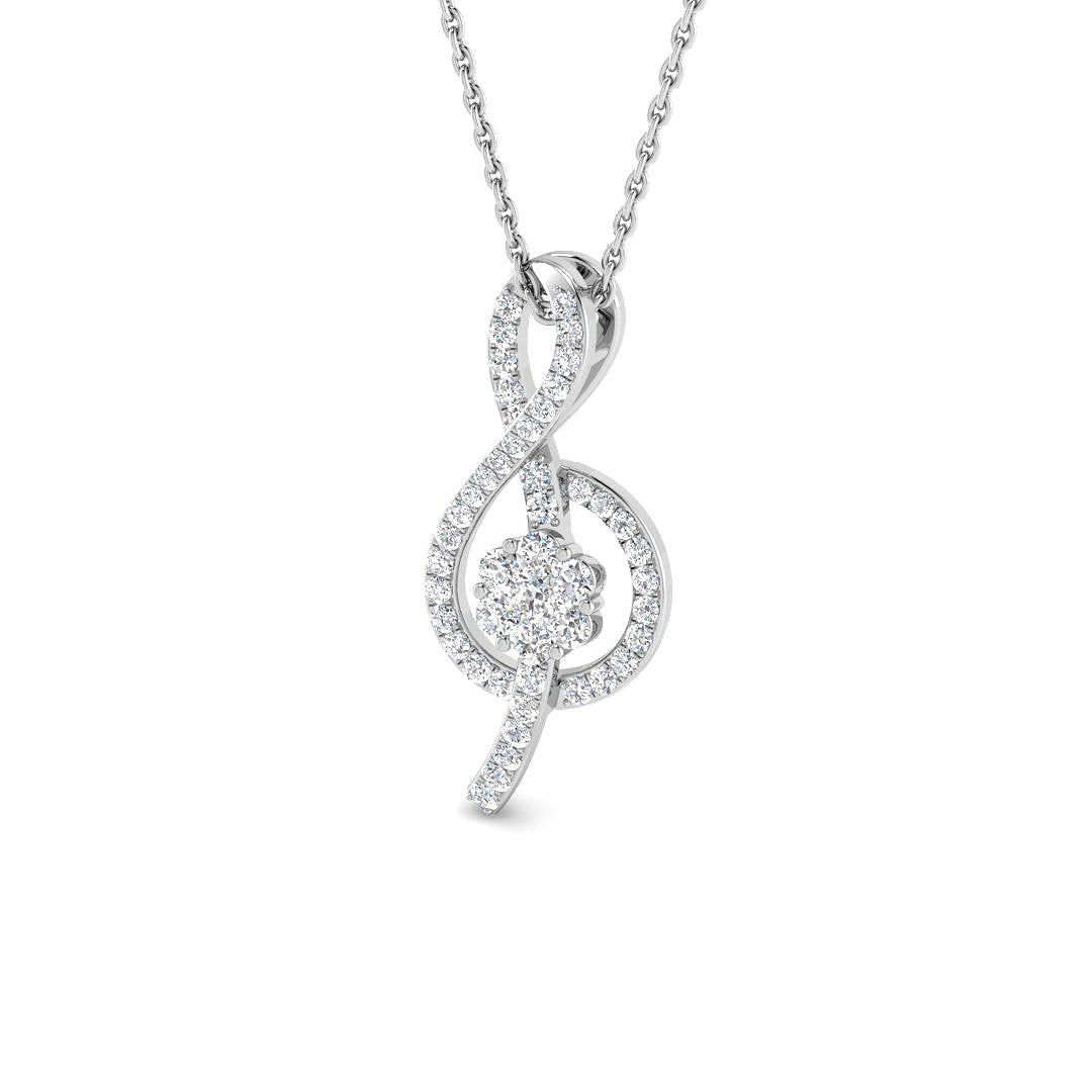 0.33ct Diamond Pendant in 10K/14K gold and platinum with certified lab-grown or natural diamonds