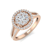 Diamond kalford Cluster Ring in 10K/14K gold and platinum with certified lab-grown or natural diamonds