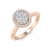 Lab-Grown Diamond Cluster Ring in 10K/14K gold and platinum with certified lab-grown or natural diamonds