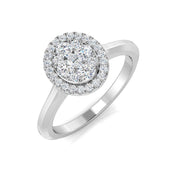 Lab-Grown Diamond Cluster Ring in 10K/14K gold and platinum with certified lab-grown or natural diamonds