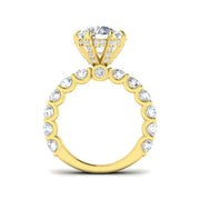 Lab-Grown 5.50 Ct Round Diamond Engagement Ring in 10K/14K gold and platinum with certified lab-grown or natural diamonds