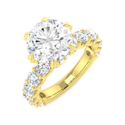 Lab-Grown 5.50 Ct Round Diamond Engagement Ring in 10K/14K gold and platinum with certified lab-grown or natural diamonds